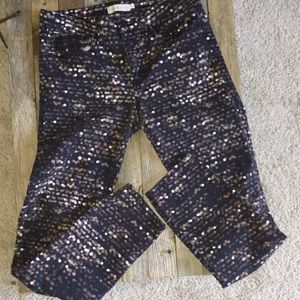 Tory Burch Black Flash Allover Jeans